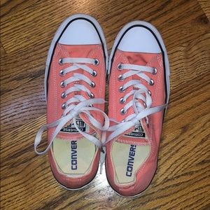 Pink/coral converse